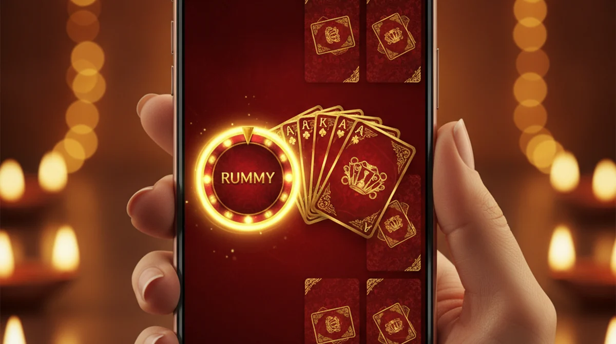 A smartphone displaying a secure card lobby interface with structured game options.